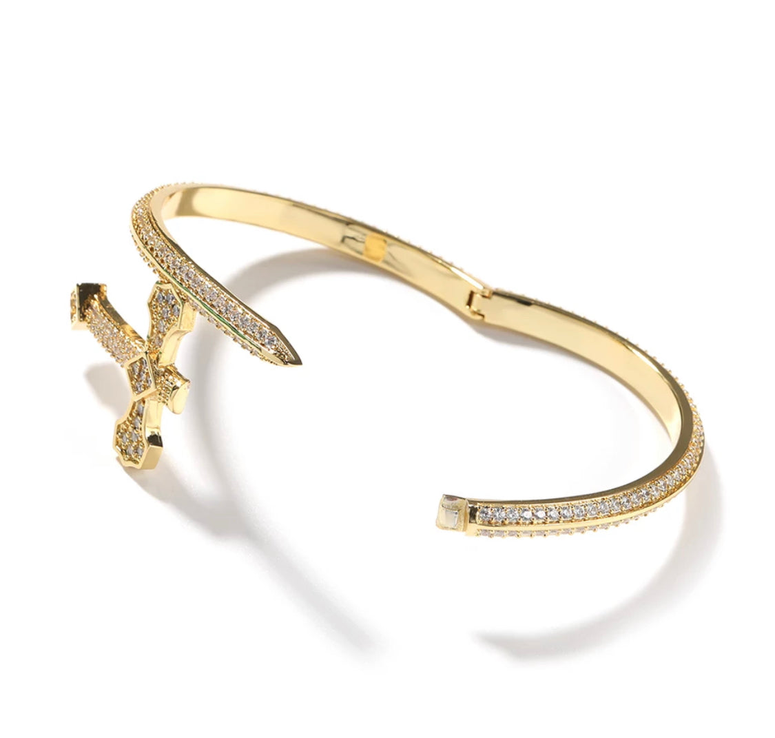 The Open Sword Cross Bangle