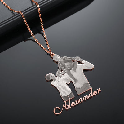 Personalized custom photo necklace