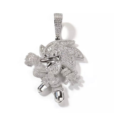 Blinged sonic necklace