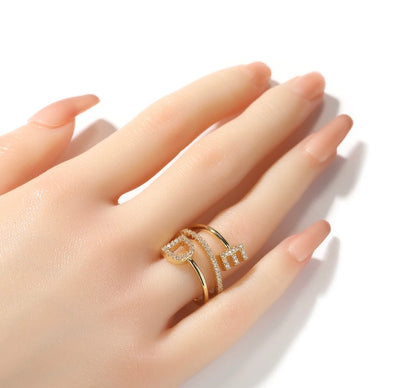 The Mini 2 Letter Ring