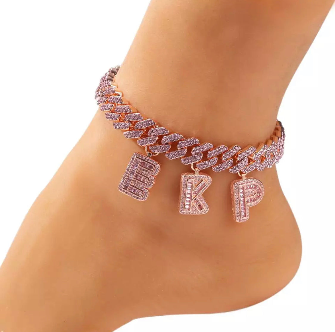 Initial Cuban anklets