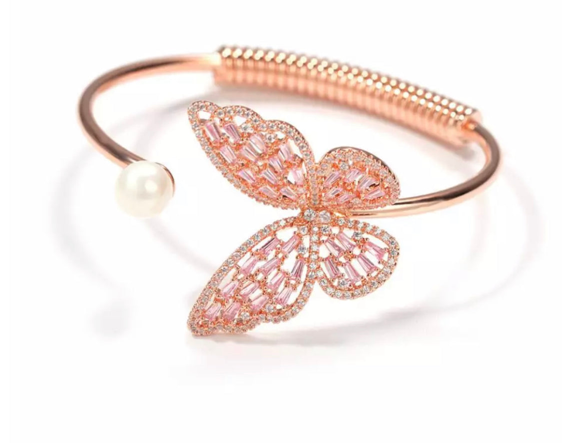 The Pearl Butterfly Bangle