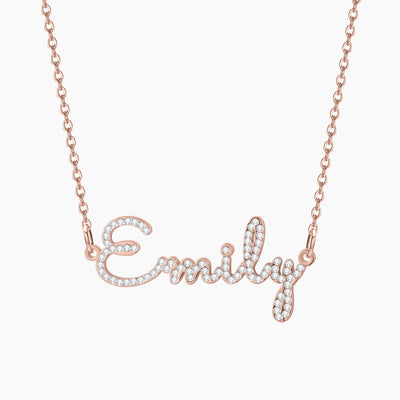 Icey waterproof name necklace super cute