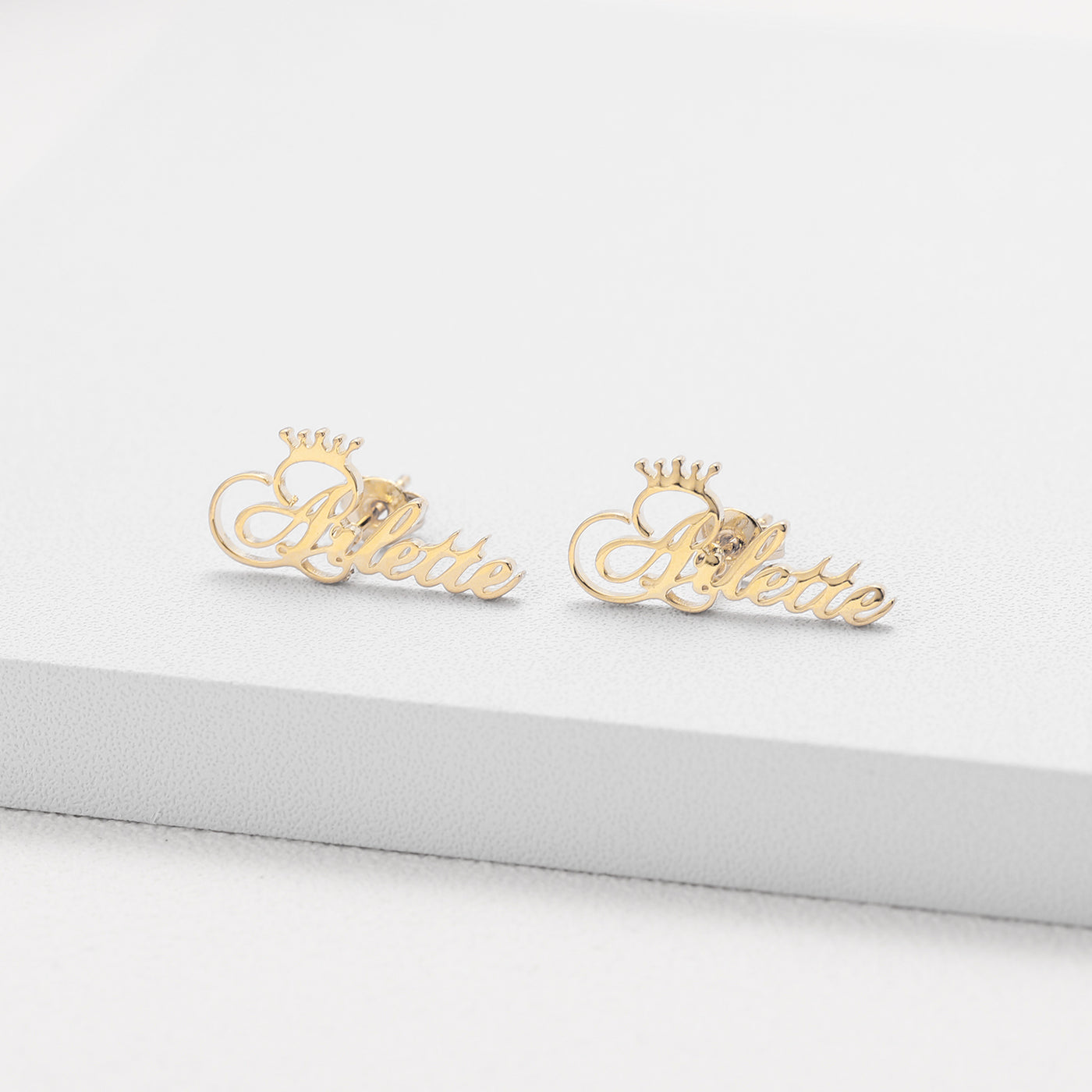 The Yasmine stud crown earrings